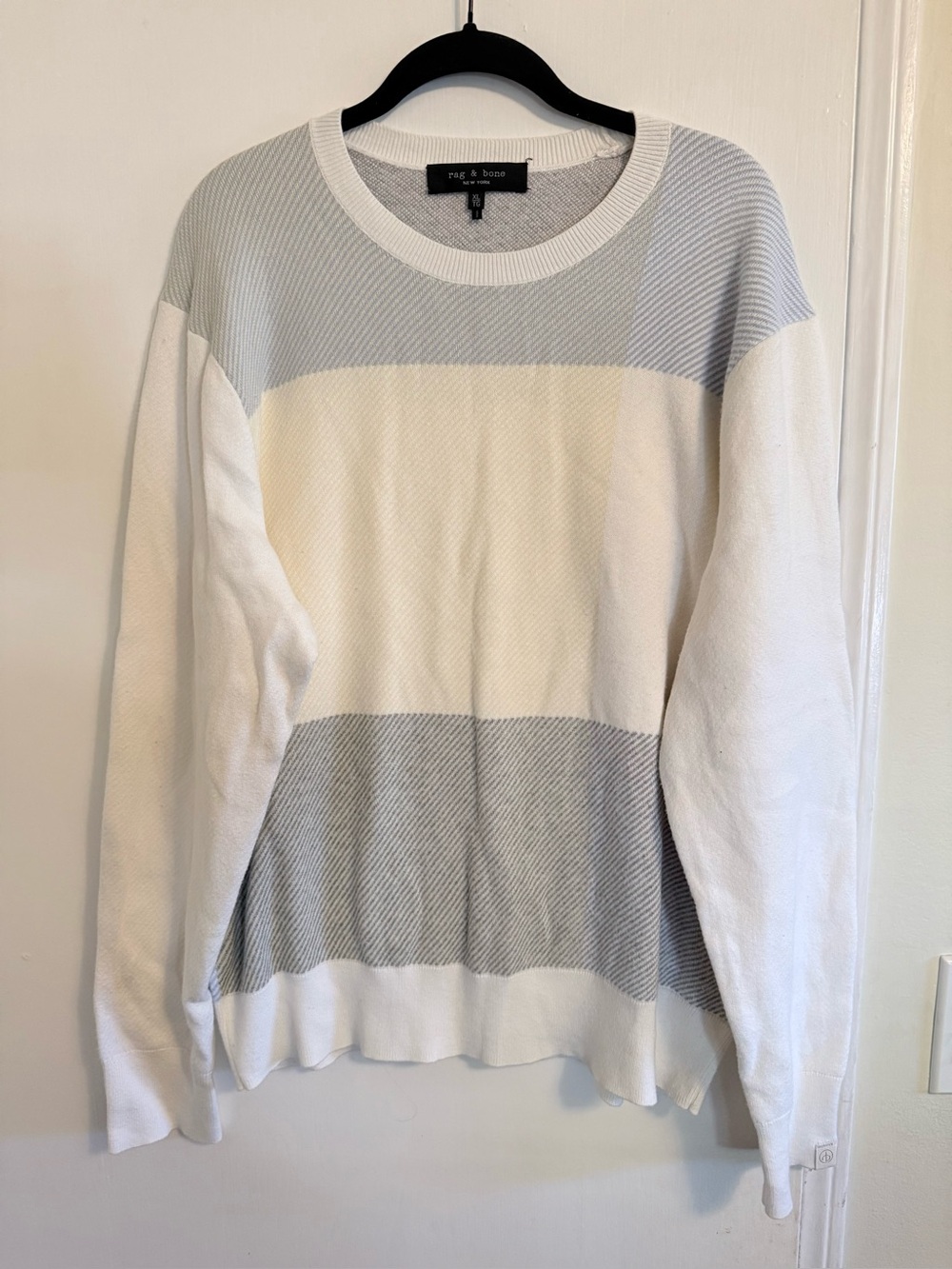rag & bone Colorblock Knit Crewneck Sweater,